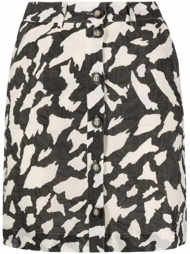 Nanushka A-line animal-print mini skirt - Neutrals Cover