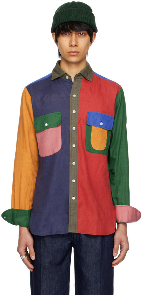 Drake's Multicolor Spread Collar Shirt Cover