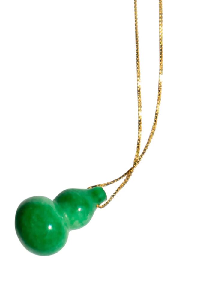 seree Bottle Jade pendant necklace in Bright Green Cover