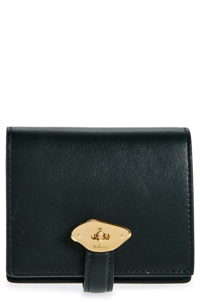 Mulberry Lana Compact High Gloss Leather Bifold Wallet in Black Cover