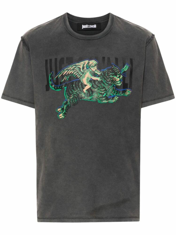 Just Cavalli Angel Tiger-print T-shirt - Grey Cover