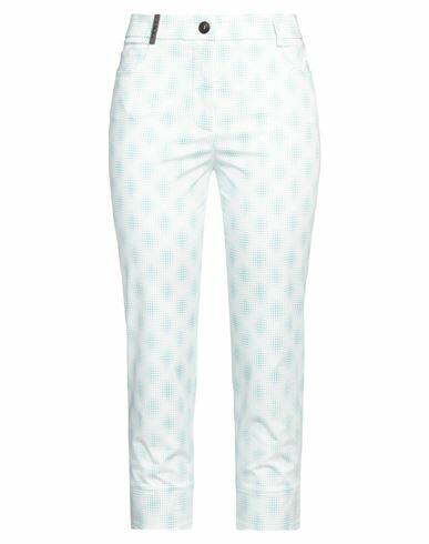 Peserico Woman Pants White Cotton, Elastane Cover