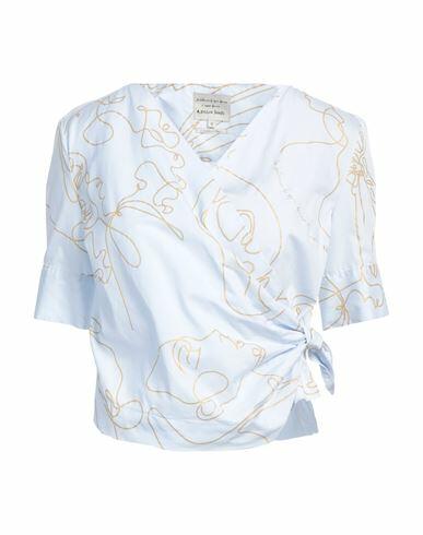 Alessia Santi Woman Top Sky blue Cotton Cover