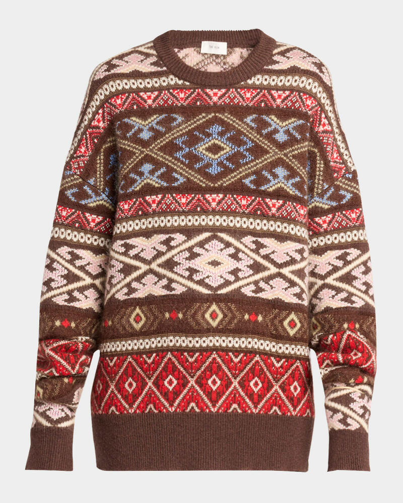 THE ROW Hinny Fair Isle Cashmere-Blend Crewneck Sweater Cover