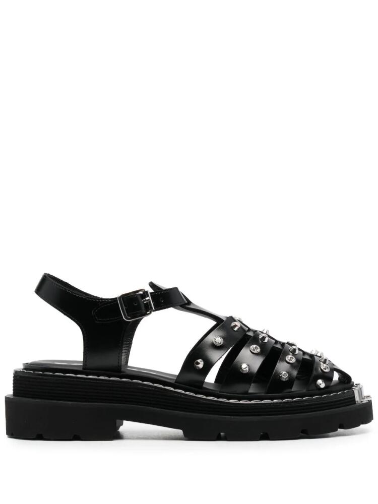 SANDRO Lys studded leather cage sandals - Black Cover