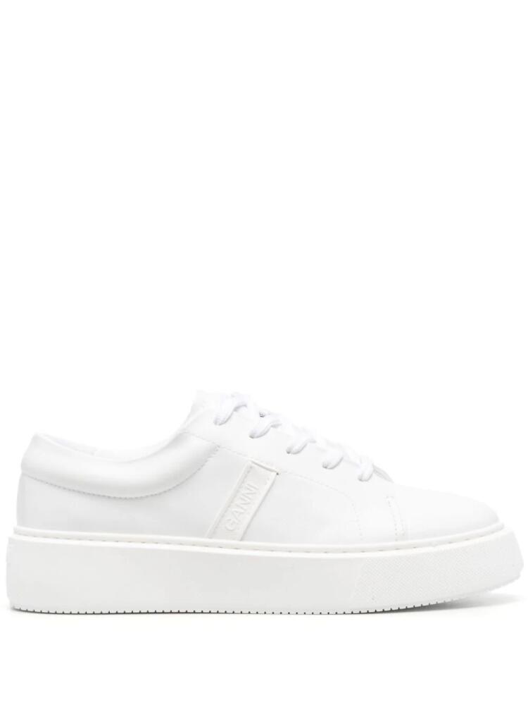 GANNI Court faux-leather sneakers - White Cover