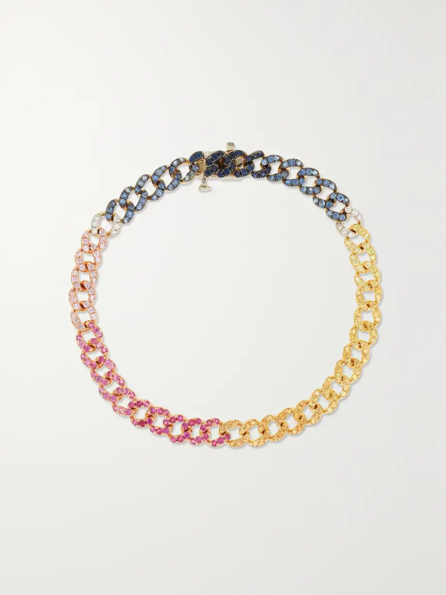 SHAY - 18-karat White, Yellow And Rose Gold Multi-stone Bracelet - One size Cover