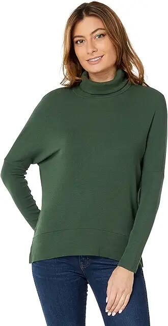 bobi Los Angeles Split Hem Turtleneck (Ficus) Women's Clothing Cover