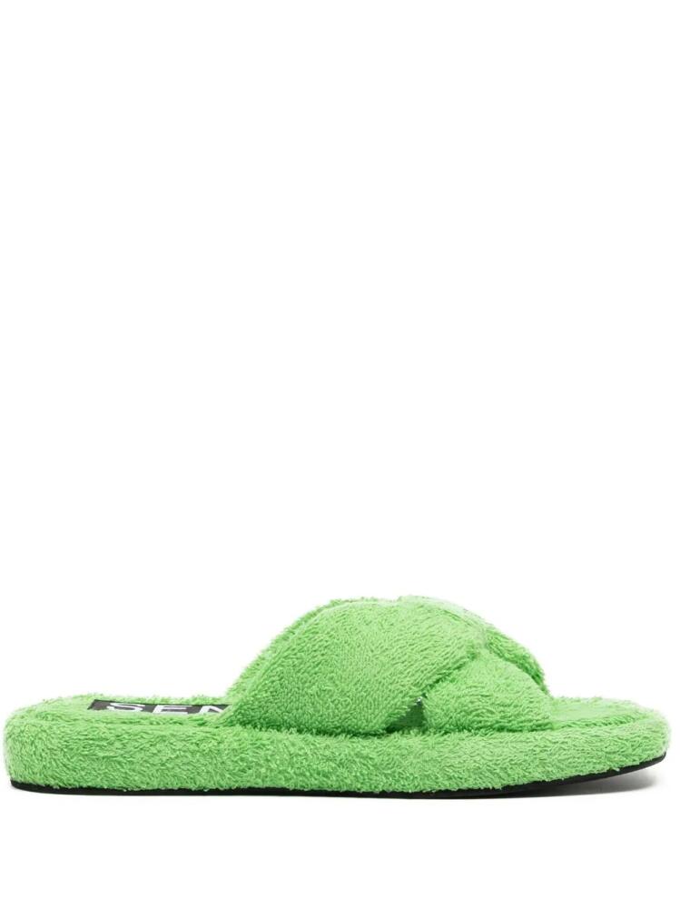 Senso Bubbles terry-cloth effect sandals - Green Cover