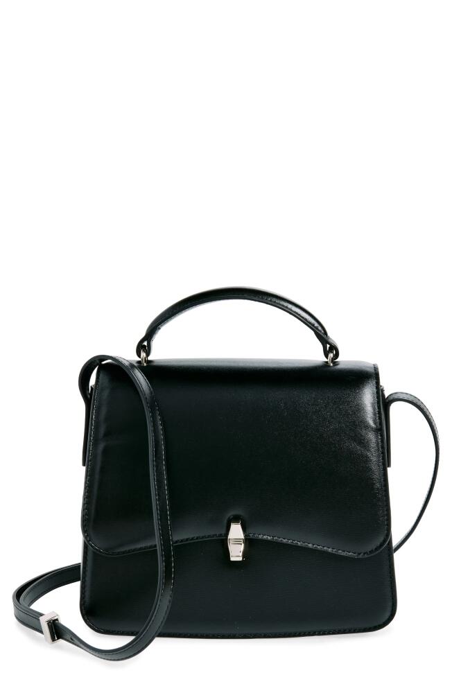 Reformation Monica Leather Crossbody Bag in Black Leather Cover