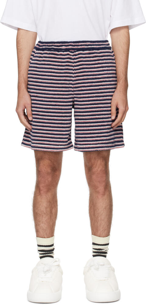 Marni Navy Striped Shorts Cover