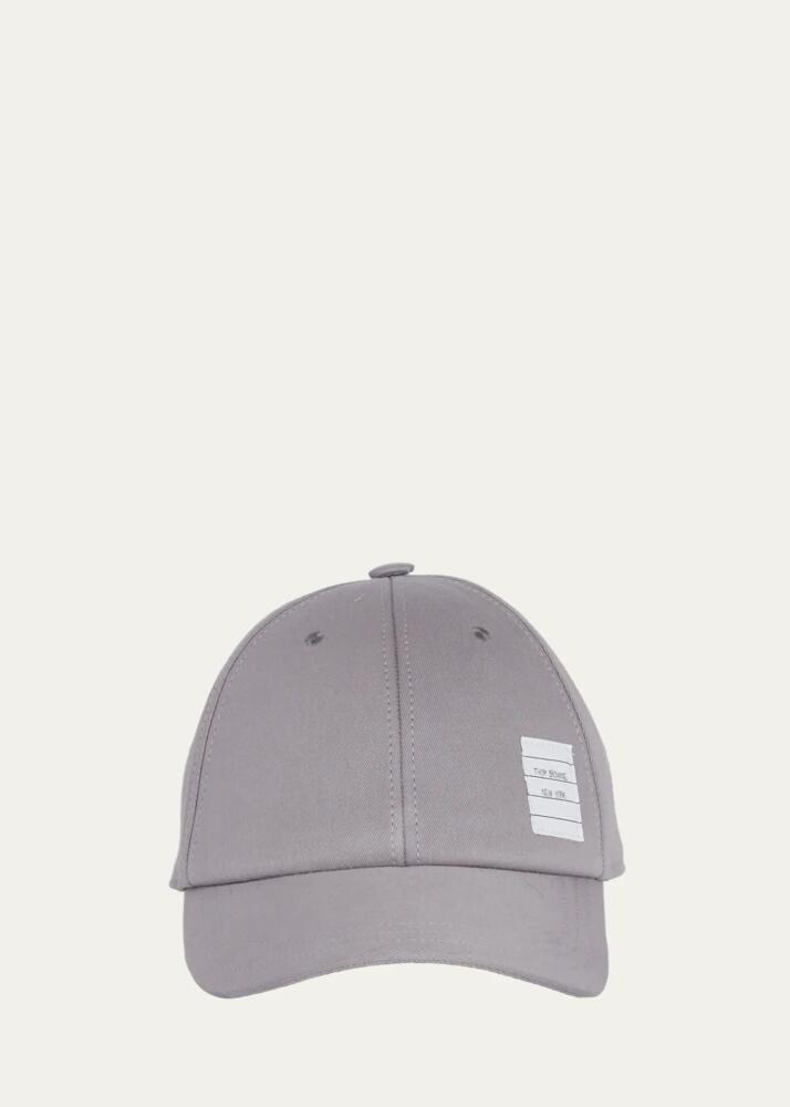 Thom Browne Men's Twill Logo-Patch Baseball Cap Cover