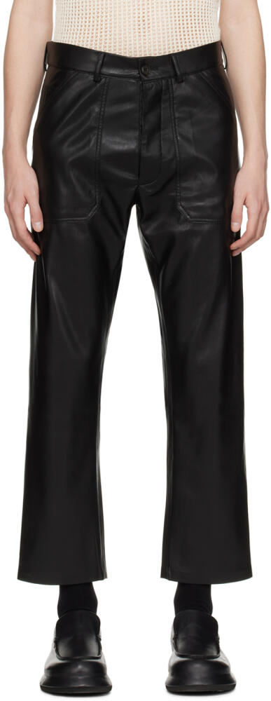 Nanushka Black Jasper Vegan Leather Trousers Cover