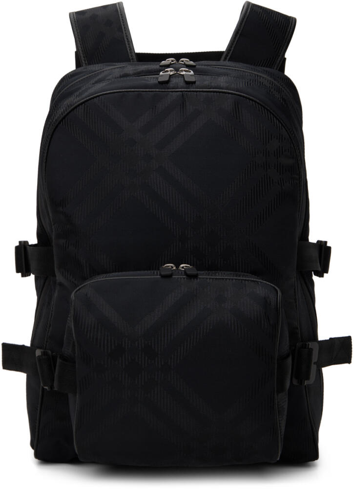 Burberry Black Check Jacquard Backpack Cover