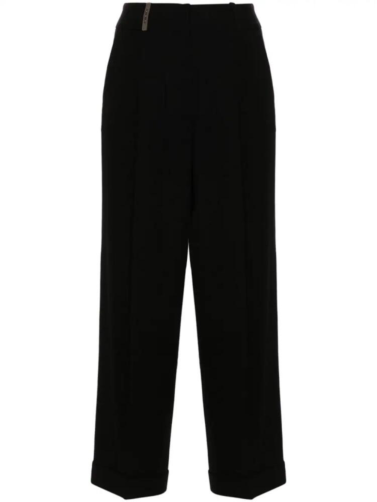 Peserico pleated straight trousers - Black Cover