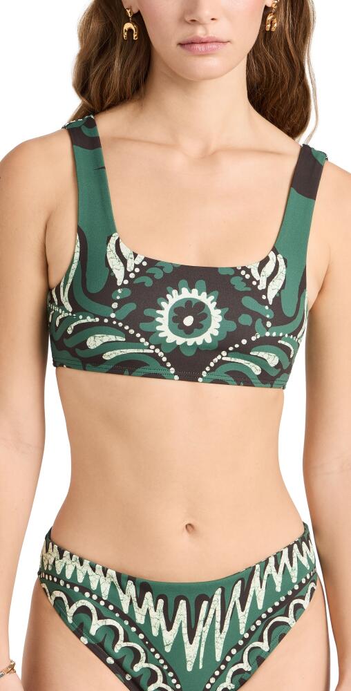 Sea Charlough Print Bikini Top Green Cover