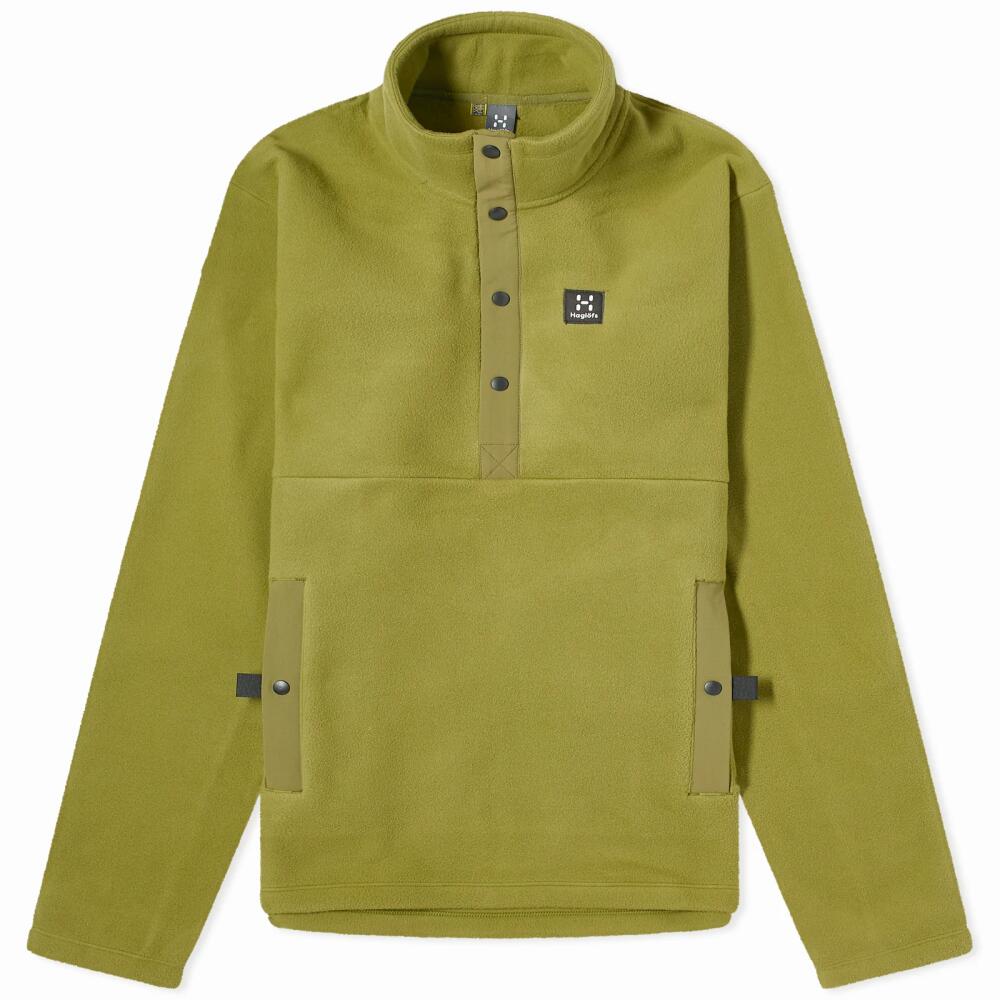 Haglöfs Men's Mora Mid Half Snap Fleece in Olive Green Cover