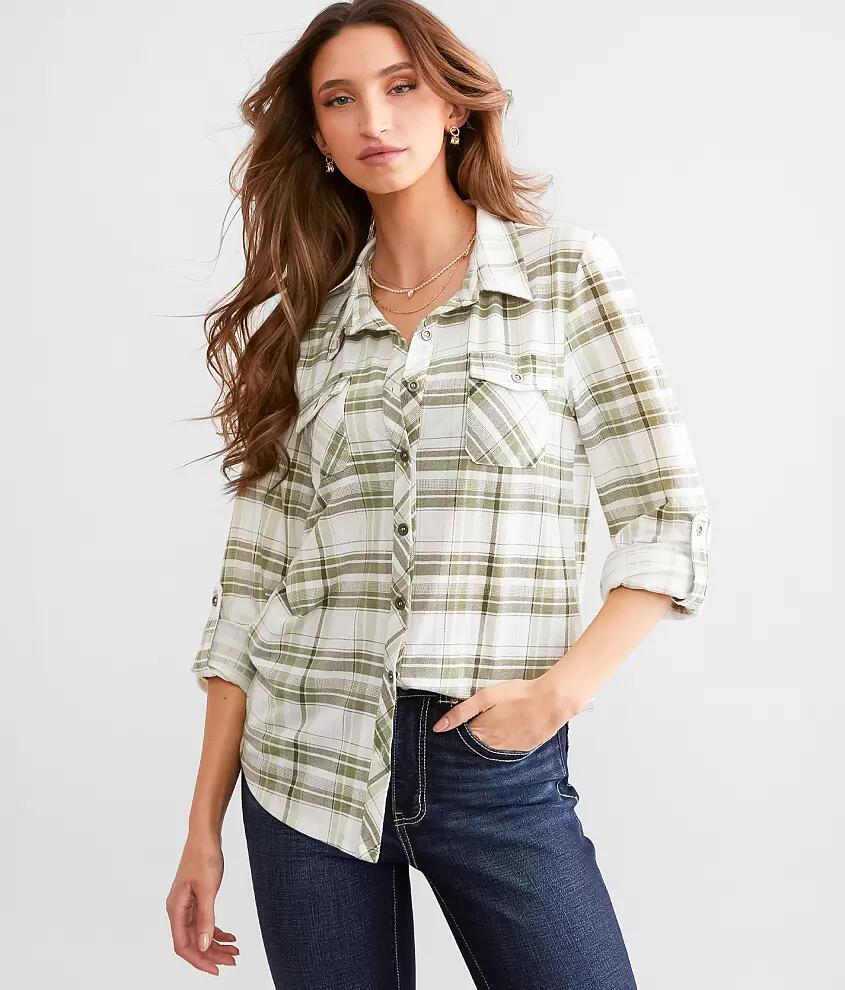 Modish Rebel Plaid Knit Shirt Cover