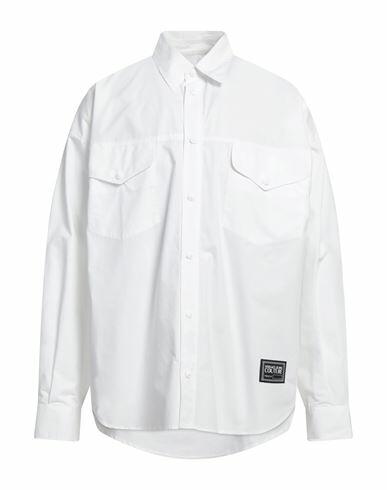 Versace Jeans Couture Man Shirt White Cotton Cover