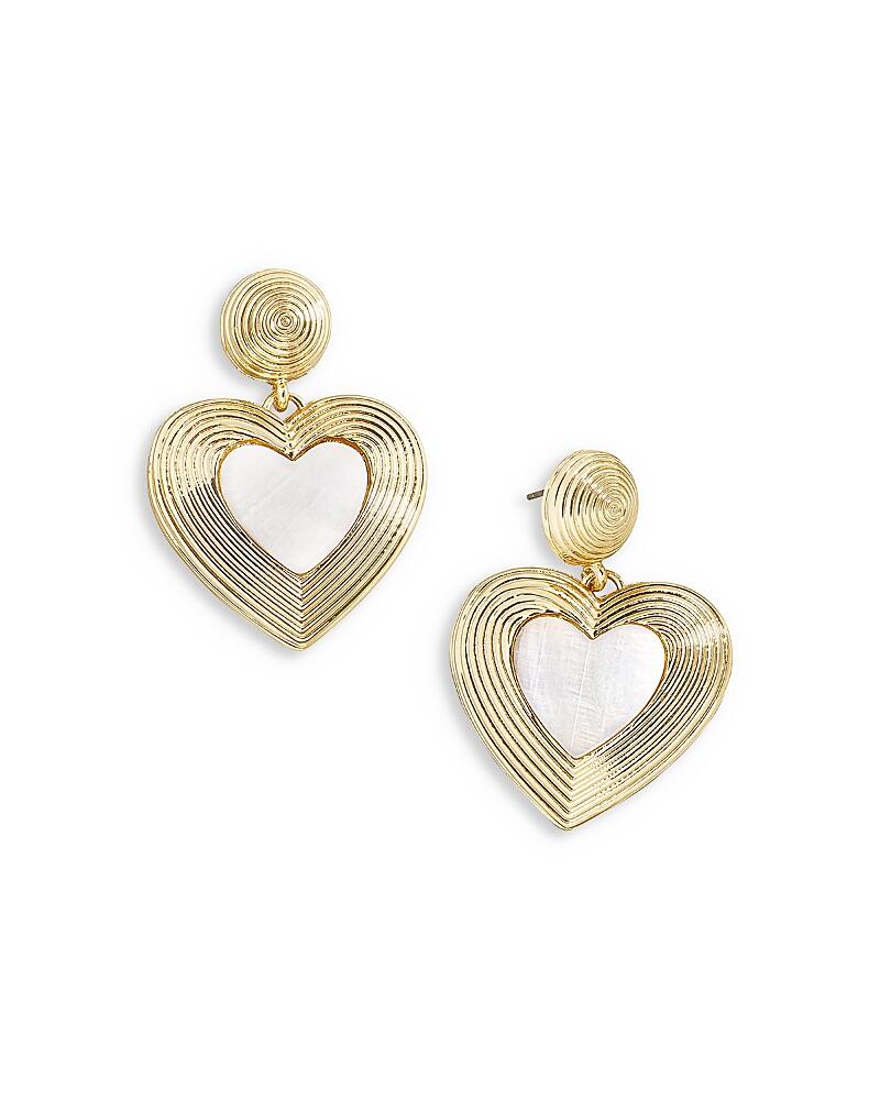 Baublebar Haley Shell Heart Drop Earrings in Gold Tone Cover