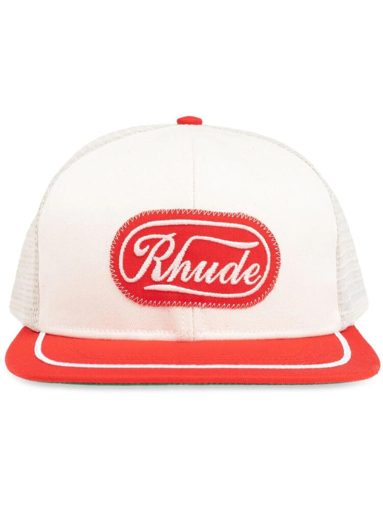 RHUDE logo-appliqué trucker hat - White Cover