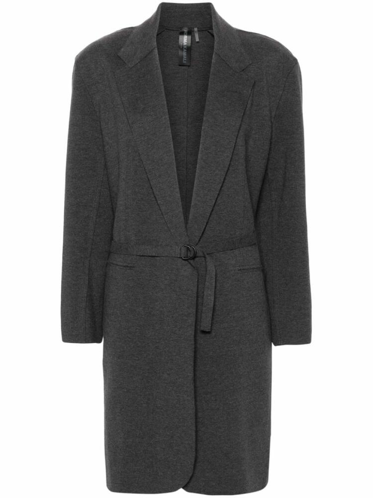 Norma Kamali mélange single-breasted coat - Grey Cover