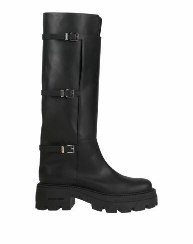 Sergio Rossi Woman Boot Black Leather Cover