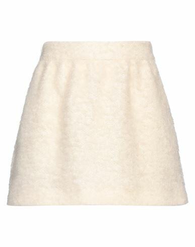 Red Valentino Woman Mini skirt Cream Mohair wool, Wool, Polyamide Cover