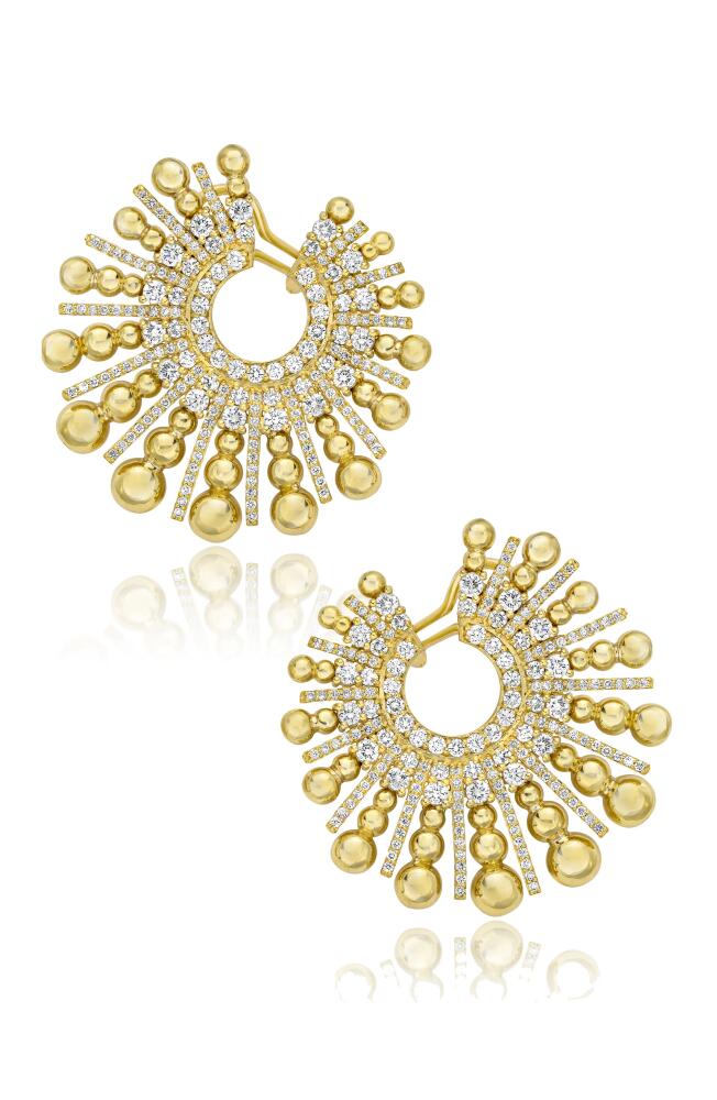 Mindi Mond Icon Bead & Diamond Spoke Earrings in 18K Yellow Gold Cover