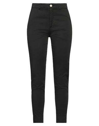 (+) People Woman Pants Black Cotton, Elastane Cover