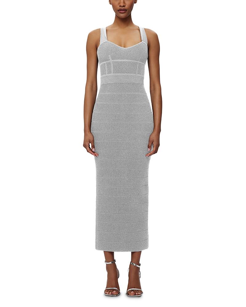 Herve Leger Textured Lurex Sweetheart Gown Cover