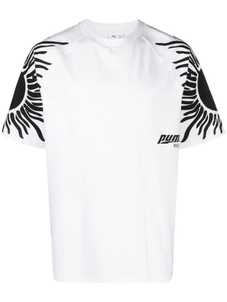 PUMA X PLEASURES sun-print T-shirt - White Cover