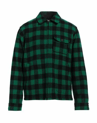 Woolrich Man Jacket Green Wool, Polyamide Cover