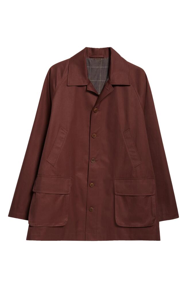 De Bonne Facture Forest Water Repellent Cotton Twill Jacket in Plum Cover