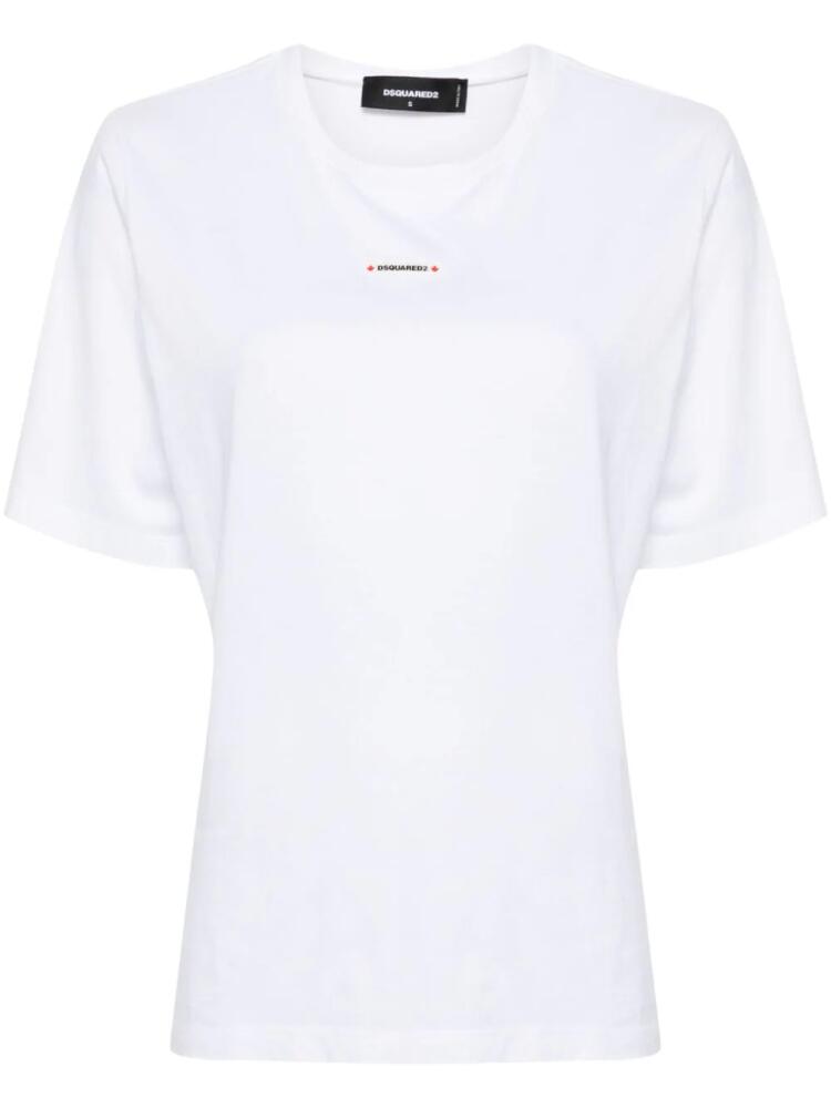 DSQUARED2 logo-appliqué cotton T-shirt - White Cover