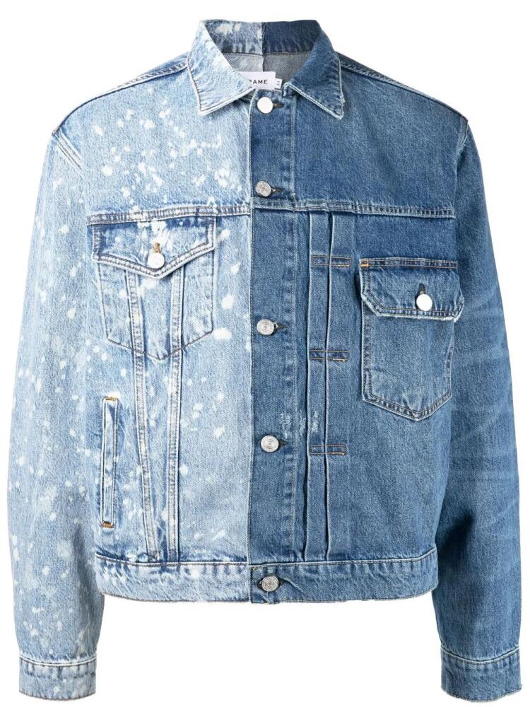 FRAME two-tone denim jacket - Blue Cover