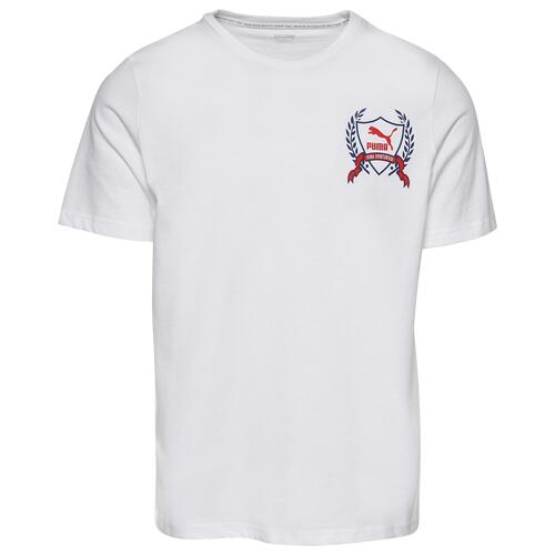 PUMA New Heritage Logo T-Shirt - Mens White Cover