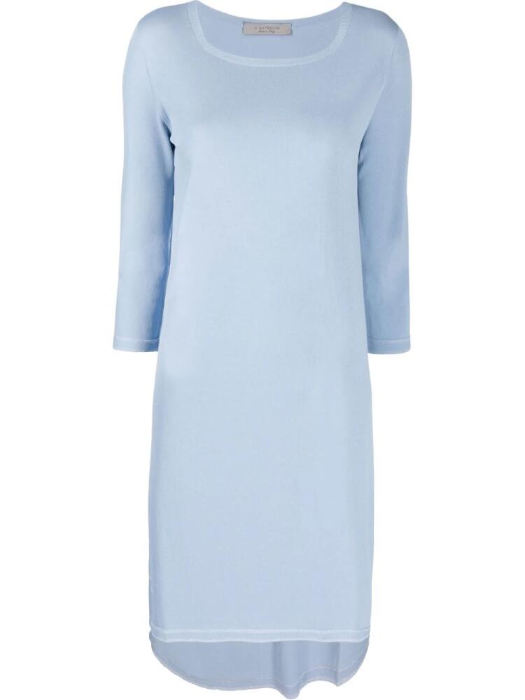 D.Exterior long-sleeved knitted dress - Blue Cover