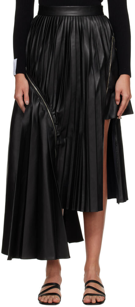 Rokh Black Pleated Midi Skirt Cover