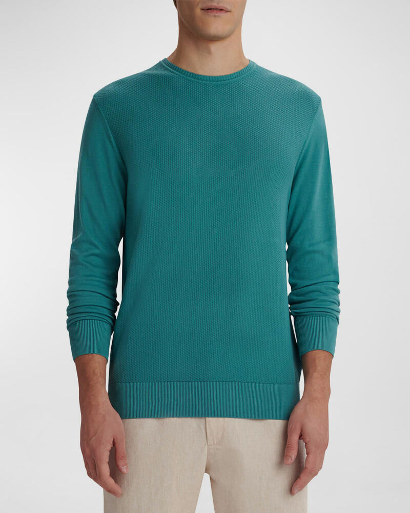 Bugatchi Men's Birdseye Cotton Crewneck Sweater Cover