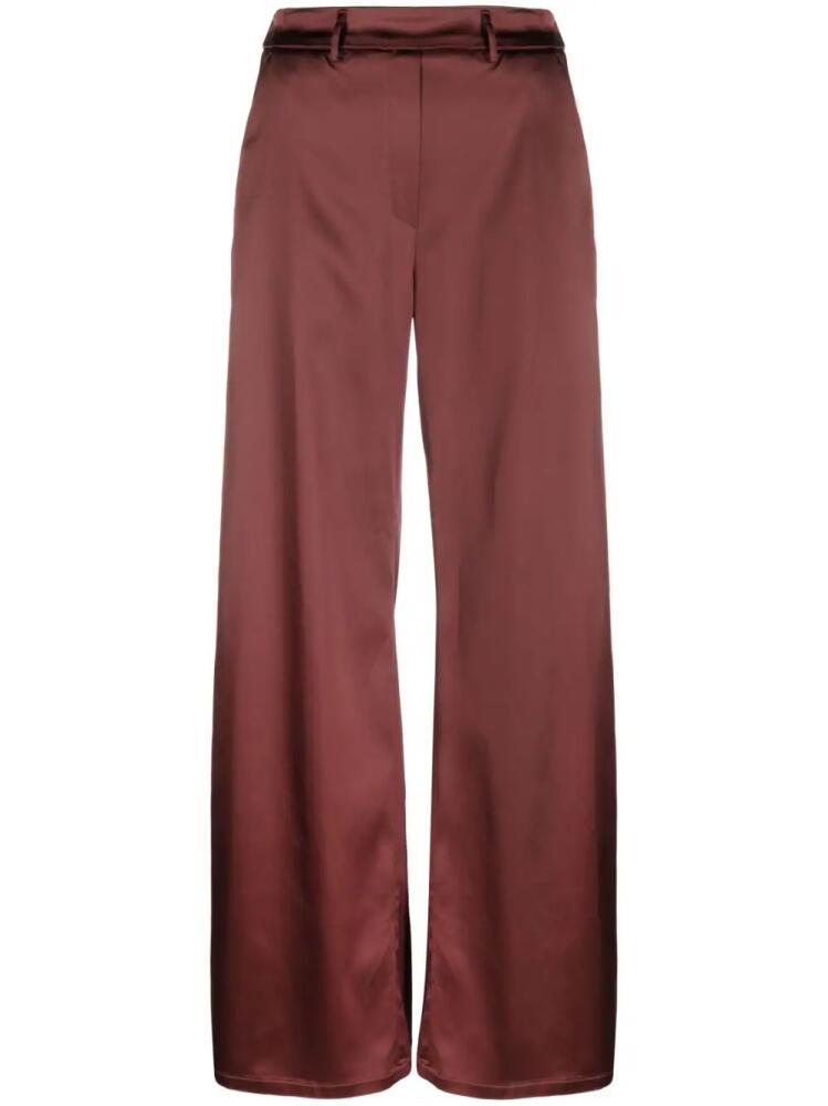 Forte Forte satin-finish wide leg trousers - Brown Cover