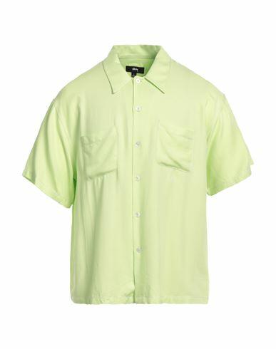 Stussy Man Shirt Acid green Viscose Cover