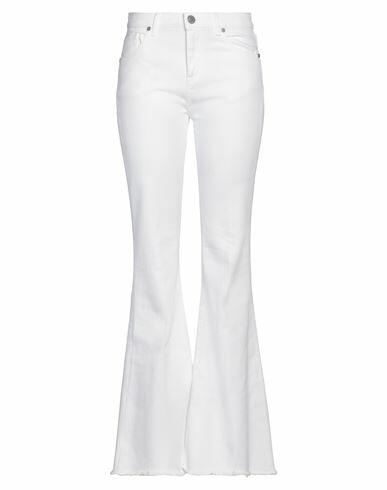 Gaëlle Paris Woman Jeans White Cotton, Elastane Cover