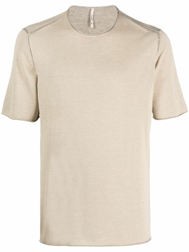 Transit raw-cut crew-neck T-shirt - Neutrals Cover