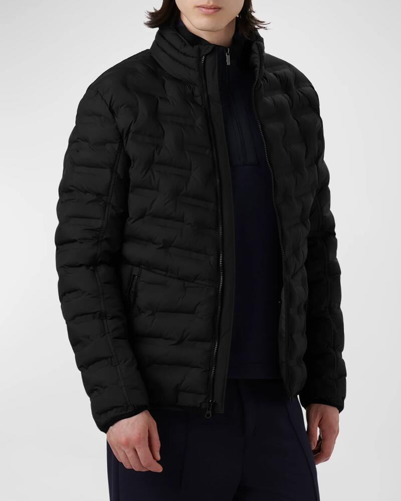 Bugatchi Men's Nylon Quilted Bomber Jacket Cover