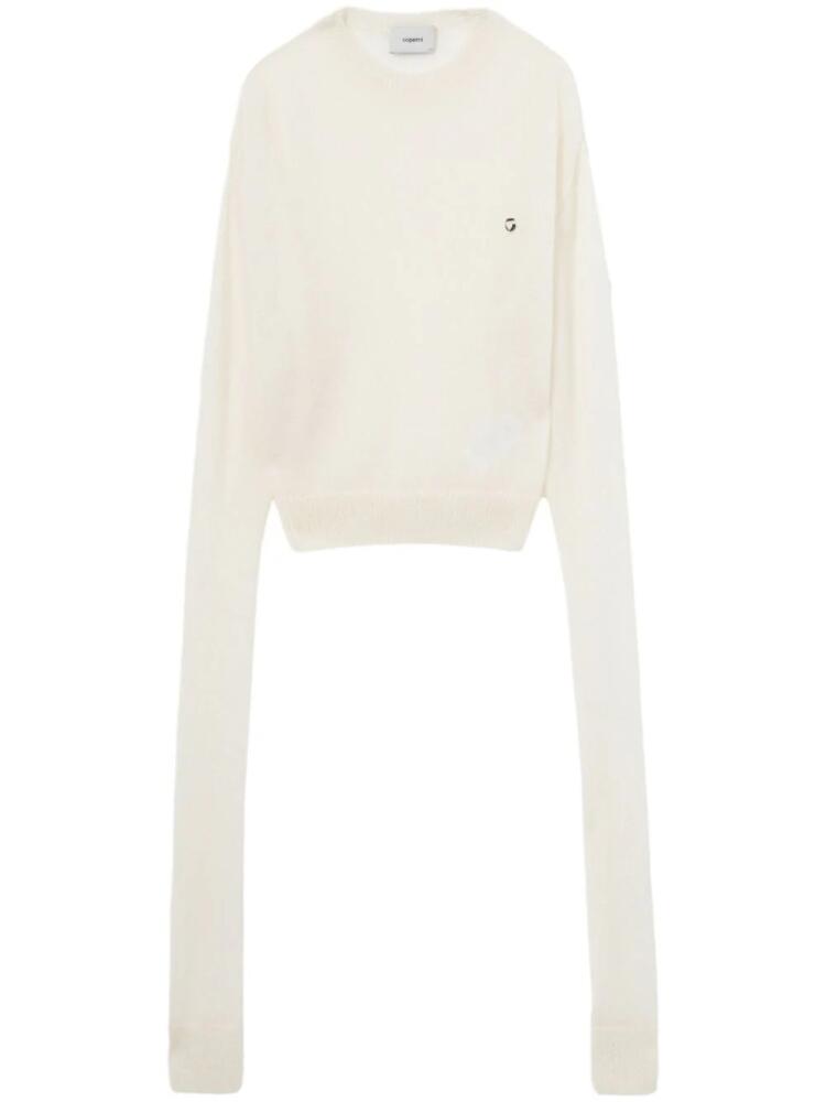 Coperni extra-long-sleeve jumper - White Cover