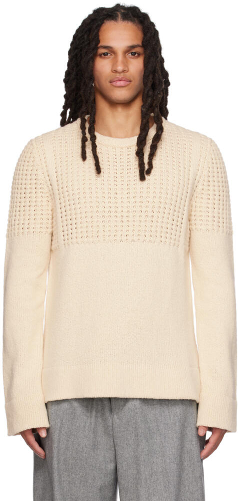 Jil Sander White Crewneck Sweater Cover