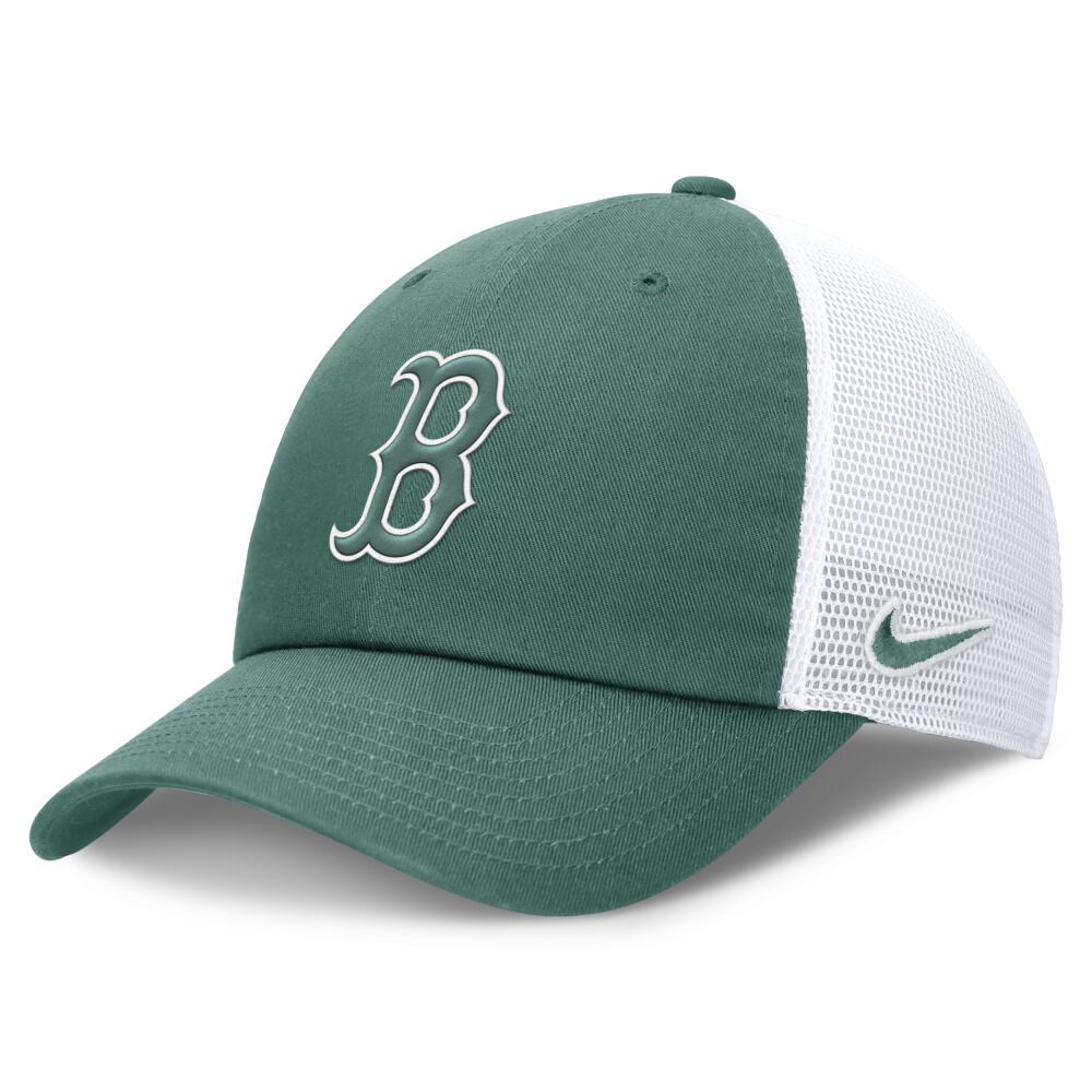 Boston Red Sox Bicoastal Club Nike Unisex MLB Trucker Adjustable Hat in Green Cover