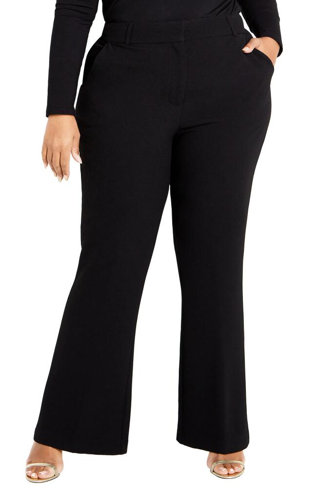 City Chic Abby Flare Pants in Black Cover