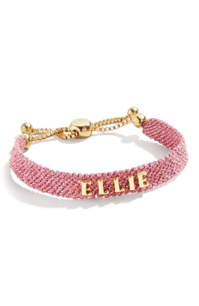 BaubleBar Custom Metallic Woven Slider Bracelet in Pink Cover